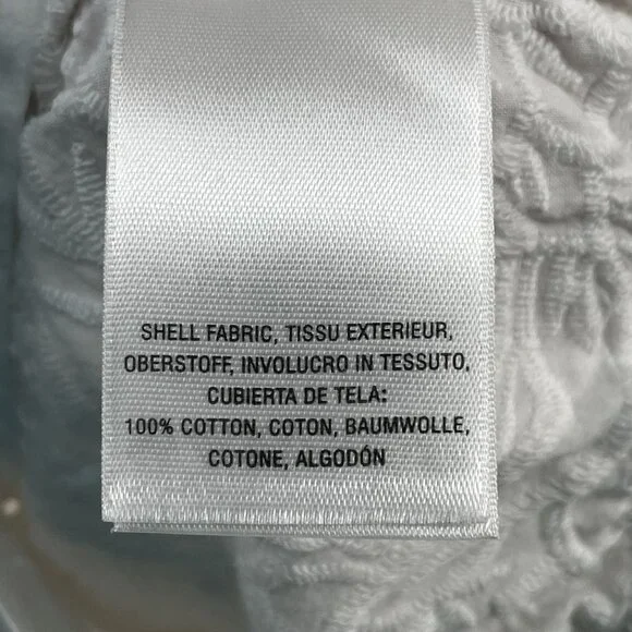 A by Anthropologie Anarok Button Down Womens Small White Eyelet Coat - Picture 5 of 8